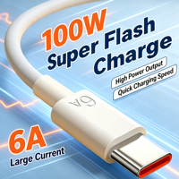 Kabel Pengisian Daya Super Cepat 6A Tipe C 1m Jaket TPE Oranye 4 Inti Flash Charge Kompatibel untuk Ponsel Android LeEco