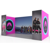 Solution d'exposition hybride TIANYU pour salons professionnels, avec technologie de montage rapide sans outils