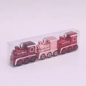 New Designs Hot Sale Hand Painted Plastic Train Ornaments Christmas Tree Hanging Decorations Adornos De Navidad