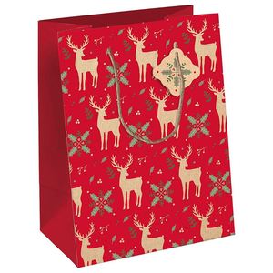 Christmas Paper <b>Bag</b> <b>Craft</b> Lovely Home Mini Tag Included High Tear Resistance Load Capacity Lightweight Shopping Paper <b>Bag</b> - Product Image 1