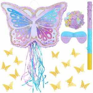 With <b>Wall</b> <b>Sticker</b> and a Blindfold Confetti Accessories <b>Decoration</b> Butterfly Pinata - Product Image 1