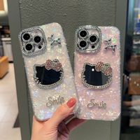 Coques de téléphone en gros pour iPhone 18 17 PRO MAX 16 15 14 Plus, motif de cadre perforé, coque miroir pour femmes