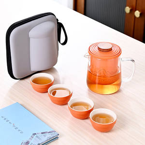 Poterie noire voyage service à thé tasse à thé théière rapide invité stockage cadeau Souvenir extérieur Portable ensemble verre service à thé - Product Image 6