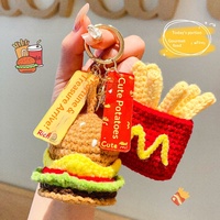 Porte-clés pendentif mignon en peluche tricotée motif Madonna, jouet à suspendre pour sac d'école d'étudiant, petit cadeau en gros pour couples