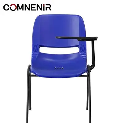 Wholesale ergonomic fabric conference room folding chair mesh stackable foldable training office chairs with writing pad