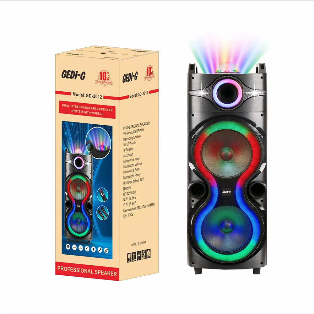 MODENG Woofer Bass Ganda 10 Inci, Speaker Kotak Besar 50W Sistem Home Theater Karaoke Musik Bafle Speaker