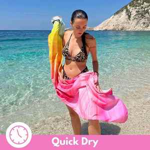 Super Absorbent Microfiber Beach Towel Quick Dry Light <b>Weight</b> Sand <b>Free</b> Perfect Pool Camping Essentials Oversized - Product Image 2