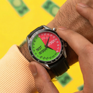 Montre ronde de couleur pastèque CILOA pour hommes, de haute qualité, élégante, étanche, cadeau de luxe léger, montre à quartz pour hommes - Product Image 2