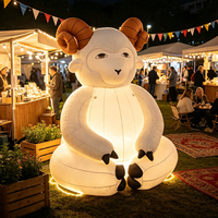 Chèvre gonflable personnalisée, mouton gonflable, animal gonflable de dessin animé pour la décoration ou la publicité