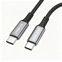 Câble de charge rapide USB C, câble de type C 240W 5A 48V, charge rapide, 1m 2m 3m, câble de données tressé en nylon, chargeur de type C vers USB-C, personnalisé