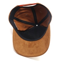 Gorra de béisbol de 5 paneles con marco y logotipo bordado 3D personalizado de algodón 100% con borde de gamuza