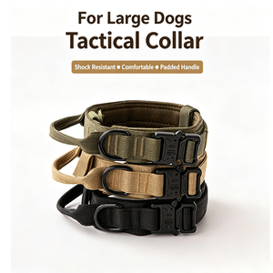 <b>Dog</b> <b>Large</b> <b>Dog</b> Tactical <b>Collar</b> Adjustable Retractable Traction Rope Explosion Proof Punch Outdoor Training Nylon <b>Collar</b> Strap - Product Image 6