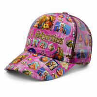 Gorra Trucker de Malla Personalizada con Figura Religiosa, Estilo Casual, para Playa, con Decoración de Diamantes de Imitación y Visera Curva