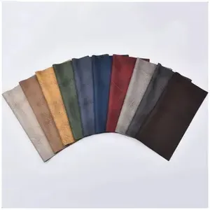 100% polyester faux suede sofa fabric knit bronzing suede faux leather fabric with backing fleece for upholstery fabric