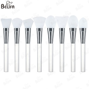 Logo personnalisé manche en acrylique <span class=keywords><strong>fond</strong></span> <span class=keywords><strong>de</strong></span> <span class=keywords><strong>teint</strong></span> et argile pour le visage brosse pour masque synthétique blanc brosses pour masque en <span class=keywords><strong>silicone</strong></span> pour le visage pour <span class=keywords><strong>applicateur</strong></span> <span class=keywords><strong>de</strong></span> masque - Product Image 3