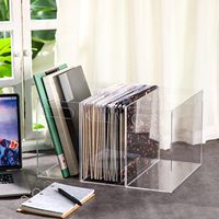 Boîte de fichiers en acrylique transparent mince avec poignées Boîte de fichiers de bureau pour le travail à domicile