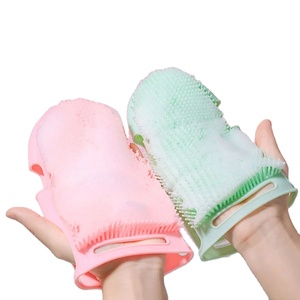 Cepillo de Baño de Silicona para Masajes y Exfoliación, Guantes Exfoliantes, Puede Usarse para Mascotas o Personas, Cepillo para Espalda - Product Image 1