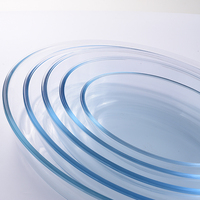 Plat de cuisson rond et profond en verre borosilicaté de 9 pouces de haut allant au four