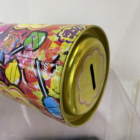 Tirelire en métal personnalisée en gros, boîte de rangement pour pièces de monnaie et argent, cadeau pour enfants et bébés