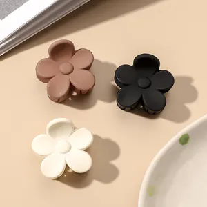 Luxus matte Kunststoff Mini Haar Krallen Haar Mini Klaue Clips Blumen Design