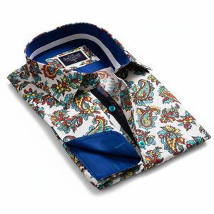 Collarless 100% Cotton Spring Dress <b>Shirt</b> - Product Image 2