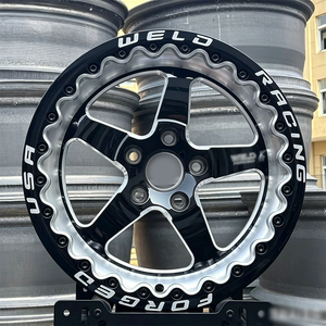Rines de Aleación de Cinco Radios Negros Mecanizados a Medida 15 17 18 Pulgadas 5*114.3 5*120 para Carreras de Drag, Compatibles con SRT8 Hellcat SS C5 C6 - Product Image 1