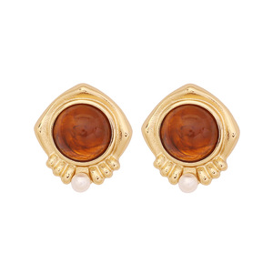 <span class=keywords><strong>Victoria</strong></span> Fleur Perle Boucles D'oreilles En Acier Inoxydable Or 18K Planté Boucles D'oreilles <span class=keywords><strong>Bijoux</strong></span> pour Femmes Cadeau Exquis Personnalité Fête - Product Image 6