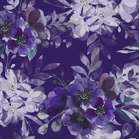 Tela Crepé Koshibo de Poliéster Hutterite de 130 g/m², Estampado Digital Personalizado, 10 Metros, Diseño Floral de Cerezas Rojas, para Vestidos