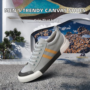 Chaussures tendance de haute qualité en gros, chaussures décontractées classiques en toile à lacets confortables pour hommes, légères et respirantes - Product Image 2
