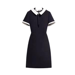 Vestido <span class=keywords><strong>Vintage</strong></span> para mujer, botón, cuello plano, cinturón, <span class=keywords><strong>camarero</strong></span>, Hotel, <span class=keywords><strong>uniforme</strong></span> de limpieza, vestido - Product Image 4