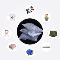 Sac d'emballage en plastique à fermeture à glissière transparente givrée épaisse personnalisée sac à zip-lock givré givré pour faisceaux de tissu de perruque