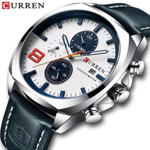 Reloj de Pulsera de Cuarzo de Lujo para Hombre, con Esfera de Cristal, Correa de Cuero y Aleación Ronda, Cronógrafo, en Caja, Envío Directo - Product Image 1