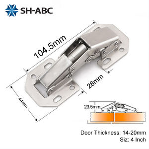 Петли мебельные скрытые <span class=keywords><strong>4</strong></span> дюйма, специальные, 90 градусов, без сверления, параллельное открывание, пружинные, для шкафов - Product Image 5
