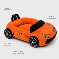 Lit pour animaux de compagnie en forme de voiture de sport, en peluche douce, lavable, tapis de couchage pour chat et chien, lit d'intérieur pour animaux de compagnie