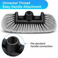 Brosse de nettoyage de voiture à poils doux, outil de lavage de voiture sans rayures pour l'extérieur du véhicule, le nettoyage des roues et de la carrosserie