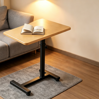 Bureau d'ordinateur portable pliable et mobile 360 °   Table de chevet réglable en hauteur et rotative pour la maison, le bureau, l'étude et l'écriture