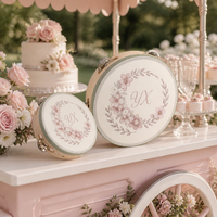 Tambourin à main en bois de 6 pouces, instrument de percussion portable pour mariage, Noël et décoration de fête, vente en gros