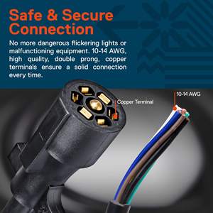 Cable de enchufe de 12 pies y 7 pines, sistema de luz de 7 vías, arnés de cables para remolque - Product Image 3