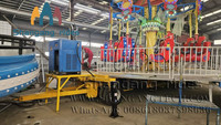 Manège Commercial Portable d'Extérieur Remorquable pour Fêtes Foraines et Carnavals, avec Fonction de Tir Aérien et de Rotation