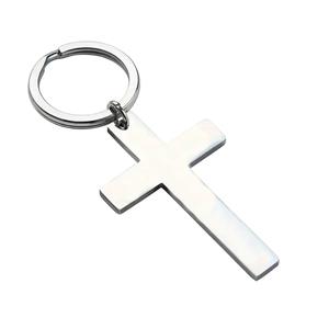 Portachiavi <span class=keywords><strong>Christian</strong></span> portachiavi portachiavi con ciondolo croce crocifisso in acciaio inossidabile per portachiavi portachiavi Punk regalo gioielli - Product Image 4