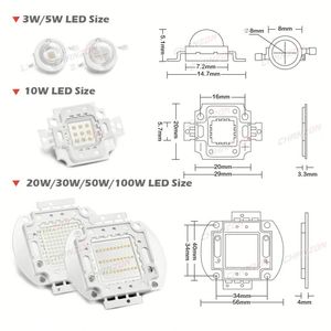 รังสีอัลตราไวโอเลตพลังงานสูงชิป LED 365nm 370nm 385nm 380nm 375nm 390nm 395nm 400nm 405nm 425nm 410nm 3W 5W 10W 20W 30W 50W 100W - Product Image 4