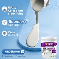 Peinture époxy pour sols en sable coloré, revêtement décoratif sans joint pour ateliers et salles d'exposition intérieures