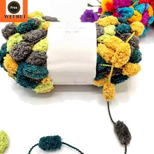 Mesin Rajut Benang Mewah Syal Benang Rajutan Tangan Polyester Wol Popcorn Crochet Akrilik Mewah Benang Rajut - Product Image 1