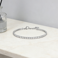 Bracelet chaîne en acier inoxydable avec zircon blanc, bijoux de mode en gros pour hommes et femmes, usage quotidien/affaires