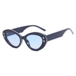 Women's Customized Oval <b>Sunglasses</b> Fashionable Street Photos Cat Eyes Rice Nails <b>Sunglasses</b> - Product Image 5