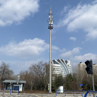 Torre de Comunicación de Acero Tubular Simple XinYuan de 60 m, Galvanizada en Caliente Q345B, para Antena de Telecomunicaciones 4G/5G/3G/WiFi y Microondas