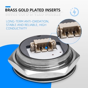 Aibeiken 22mm 1NO momentary thép không gỉ với LED vòng ánh sáng 12V 24V 220V đẩy nút chuyển đổi với 15cm cáp - Product Image 6