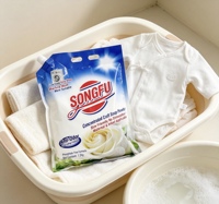 Sabun Bubuk Tanaman Alami Logo Kustom 1.2kg Deterjen Cuci Pakaian Bebas Fosfat Ramah Lingkungan
