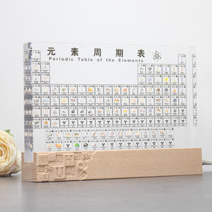 Ornement de tableaux périodiques en acrylique, 200x125x25mm, lampe de bureau, aide pédagogique scientifique, cadeau décoratif - Product Image 2