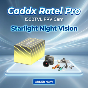 Caméra FPV Caddx Ratel <span class=keywords><strong>Pro</strong></span> Starlight Vision Nocturne 1500TVL Capteur 1/1.8 Pouces Noir et Blanc Couleur Analogique Mini Caméra pour Drone - Product Image 1